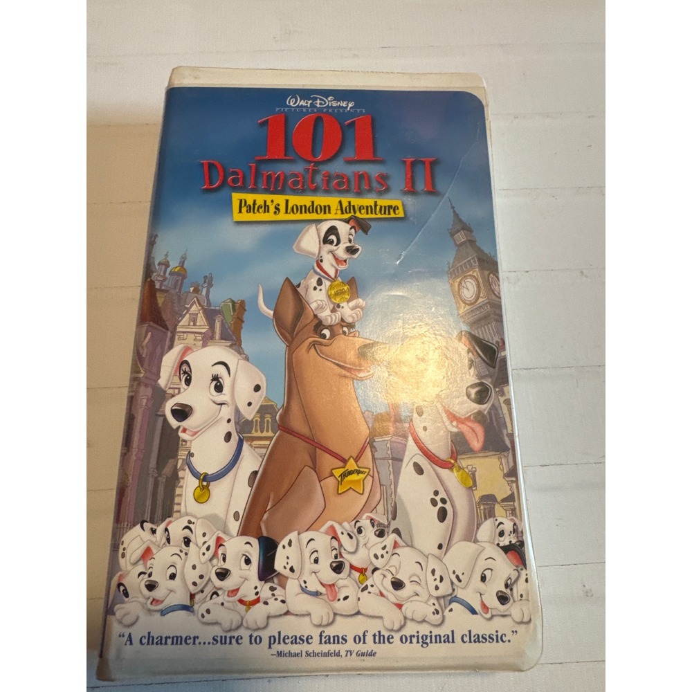 Disney 101 Dalmatians II Patch's London Adventure VHS Kids Blue Good Clamshell